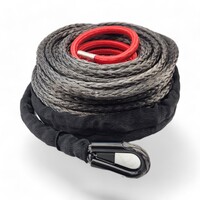 Sniper Core 4WD Winch rope kit 12 Strand Grey 10mmx30m (9,500kg MBS)