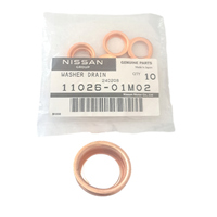 Genuine Nissan Sump Drain Plug washer Gasket 12mm x 10pce 11026-01M02  Fit Patrol GQ Y60 GU Y61