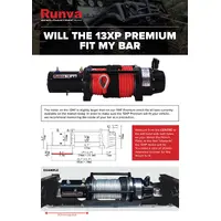 Runva 13XP PREMIUM 12 volt winch Synthetic Rope