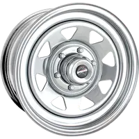 4x4 wheel 4WD rim steel 15X8 for Nissan Patrol GQ Y60 GU Y61/Toyota LandCruiser 80 series/Hilux 6x139.7 Chrome Triangle Holes (Sunraysia) Dynamic