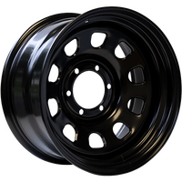 SHOP SOILED 4x4 wheel 4WD rim steel 16X8 for Nissan Patrol GQ Y60 GU Y61/Toyota LandCruiser 80 series/Hilux 6x139.7 Black D Holes Dynamic