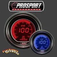 Prosport EVO Digital Oil Pressure Gauge Red Blue Gauge PSI 52mm