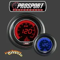 Prosport EVO Digital Oil Temp Gauge Red Blue 52mm