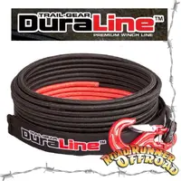 Trail Gear Duraline Exoshield 3/8" x 125' 38.1mtr Winch Rope inc Hook 18000Ibs