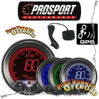 Prosport EVO Digital Speedometer Red Blue Green White WARNING & PEAK 85mm