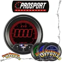 Prosport EVO Digital Tachometer RPM Red Blue Green White WARNING & PEAK 85mm