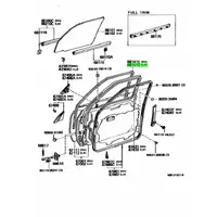 Genuine Toyota bailey channel Front door glass LH LandCruiser 80 series