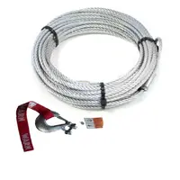 Genuine Warn Steel Winch cable 40mtr x 8mm Suit High mount M8274-50 with Hook