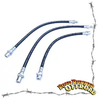 Rubber Extended Brake Line Kit ABS Front & Rear for Toyota LandCruiser 80 105 series 2" 3" inch Lift ADR Approved