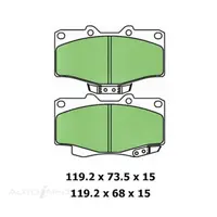 Protex Ultra 4WD Front Brake Pads for Toyota Hilux IFS 11/88 - 4/05 Toyota Toyota LandCruiser 70 Series