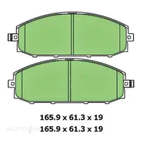 DB1361F Protex 4WD Front Brake Pads Set for Nissan Patrol GU Y61 Front