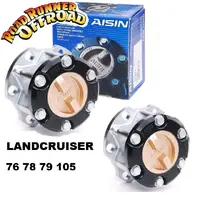 2x AISIN MANUAL Free Wheeling Locking Hubs for Toyota LandCruiser 76 78 79 105 ALL VDJ HZJ FZJ