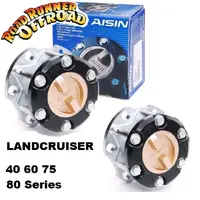 2x AISIN MANUAL Free Wheeling Locking Hubs for Toyota LandCruiser HZJ HDJ FZJ 75 80 Series