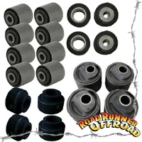 Full Suspension Bush Kit rubber With 2 Deg caster Castor for Nissan Patrol GQ all models, GU Wagon Series 1 only, GU Cab Chassis coil rear 