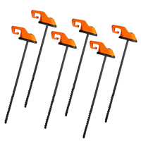 Steadfast TieGear Hard Terra Lite spiral screw style tent peg 6 Pack