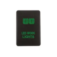 Hulk Push Button Switch - for Late Toyota - Work Light - GREEN