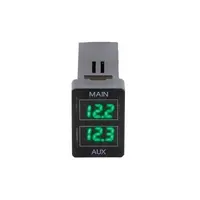 Hulk DUAL DC VOLTMETER - for Toyota APPLICATIONS (late) - GREEN (BULK)