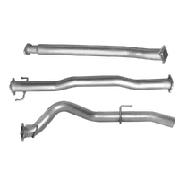 Hulk Stainless Steel Exhaust Kit With Muffler Delete - Mitsubishi Triton MQ 2.4L 2015>