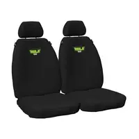 Hulk Front SEAT COVERS - Ford RANGER PX - PX III, EVEREST & MAZDA BT-50 UP/UR - Black CANVAS