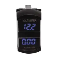 Hulk Dual Switch Size Voltmeter & Ammeter - Blue