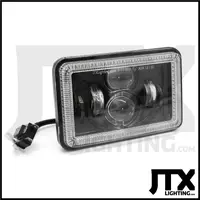 JTX Custom 4X6 LED headlights high beam/low beam coloured halo ADR approved