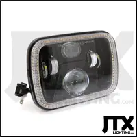 JTX Custom 5X7 LED headlights high beam/low beam coloured halo ADR approved