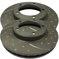 RDA Dimpled and slotted Brake Disc Front rotors for Nissan Patrol GU Y61 TD42 RD28 TB45 ZD30 97 on (not TB48)