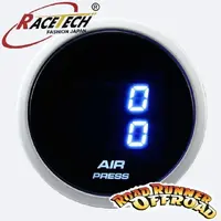 Racetech Dual Air Pressure Gauge Blue Psi Air Bag tank Onboard 