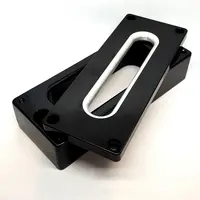 Rectangle multi fit fairlead alloy 25mm offset & Standard - additional 60mm spacer plate (Black)