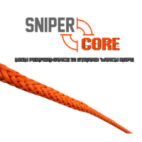 Sniper Core 4WD Winch rope 12 Strand Orange 10mm Per Meter (9,500kg MBS)