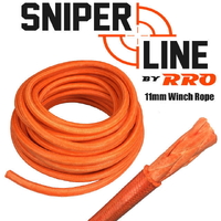 11mm Sniper Line Competition Winch rope Per Meter Braided outer cover 18,000lb