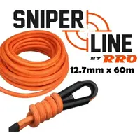 12.7mm x 60M Sniper Line Competition Winch Rope Braided outer cover 22,000Ib