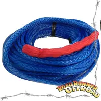 UHMWPE Winch Rope BLUE 10mm x 30M Synthetic Cable for all low mount winches