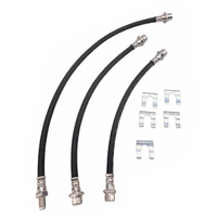 Extended Rubber Brake Line Kit fits Toyota Landcruiser VDJ 76 78 79 Series 2"-3" with ABS 8/12 to 8/16 