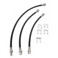 Extended Rubber Brake Line Kit for Toyota LandCruiser VDJ 76 78 79 Series 2"-3" with ABS 8/12 to 8/16 